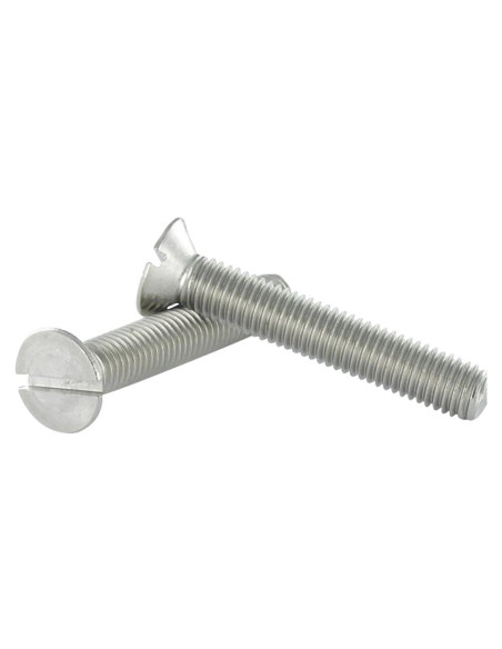1 x Vis métaux Tête fraisée Fendue M5X16 Inox A4