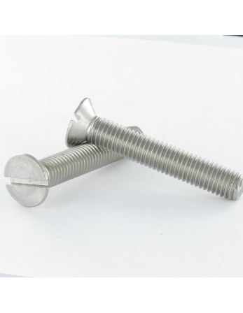 Vis métaux Tête fraisée Fendue M6X25 Inox A4