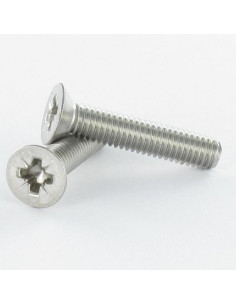 Vis métaux Tête fraisée Pozi M6X20 Inox A4