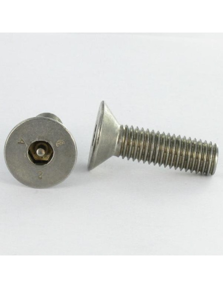 1 x Vis métaux Inox A2 Inviolable FHC tête fraisée empreinte hexagonale creuse Clé de 3 HC3 avec téton M5X20