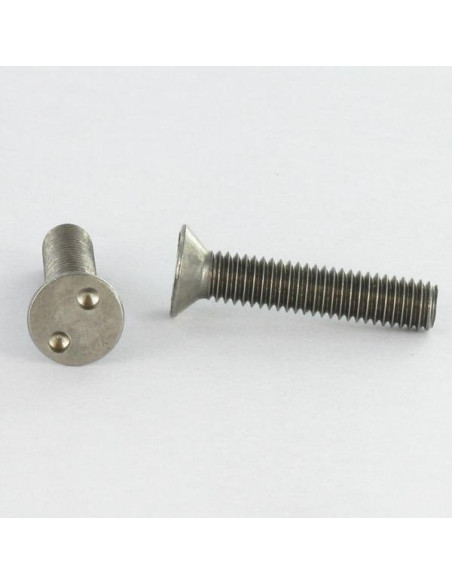 1 x Vis métaux Inviolable Tête fraisée Snake eyes M5X16 Inox A2
