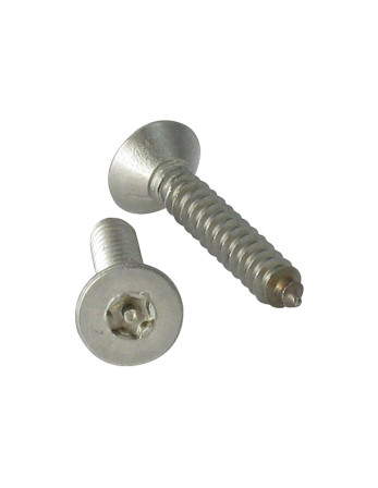 Vis tôle Inviolable Inox A2 Tête fraisée TORX T15 avec téton 3.5X13