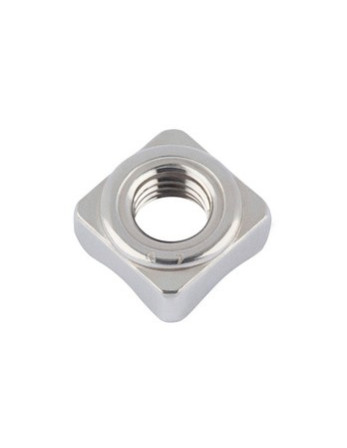 Ecrou carré à souder M6 10X10X5 Inox A4