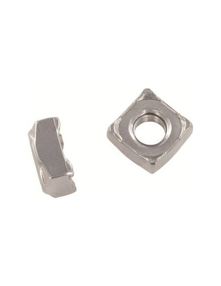 1 x Ecrou carré à souder M6 10X10X5 Inox A4