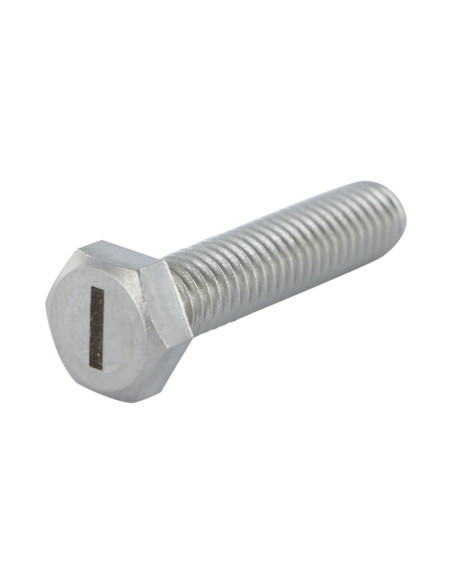 1 x Vis métaux Tête hexagonale TH 8X35 Inox A4 avec gravure de lettre "I"