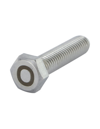 Vis métaux Tête hexagonale TH 8X35 Inox A4 avec gravure de lettre "O"