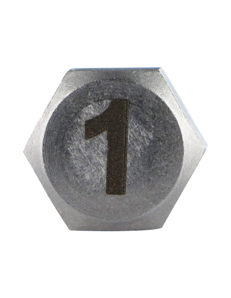 1 x Vis métaux Tête hexagonale TH 8X35 Inox A4 Gravure CHIFFRE 1