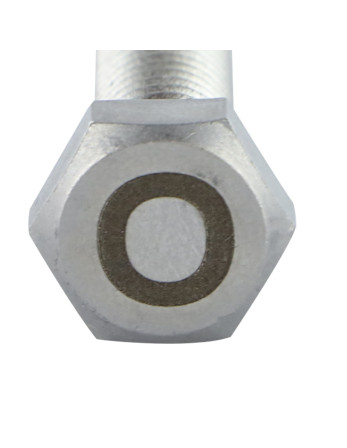 Vis métaux Tête hexagonale TH 8X35 Inox A4 avec gravure de lettre "O"
