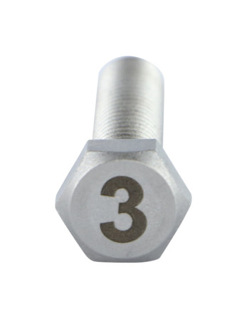 Vis métaux Tête hexagonale TH 8X35 Inox A4 Gravure CHIFFRE 3