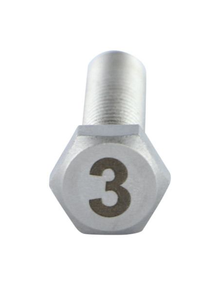 1 x Vis métaux Tête hexagonale TH 8X35 Inox A4 Gravure CHIFFRE 3