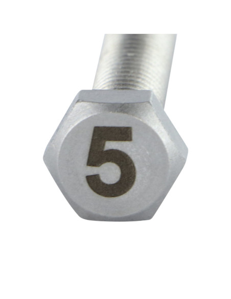 1 x Vis métaux Tête hexagonale TH 8X35 Inox A4 Gravure CHIFFRE 5