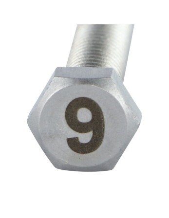 Vis métaux Tête hexagonale TH 8X35 Inox A4 Gravure CHIFFRE 9