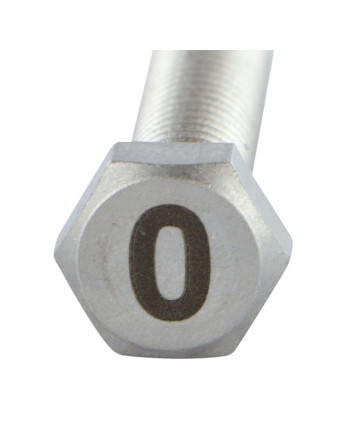 Vis métaux Tête hexagonale TH 8X35 Inox A4 Gravure CHIFFRE 0