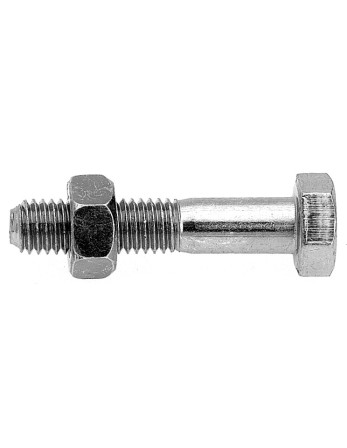 Boulon (vendu avec Ecrou) Tête hexagonale TH M20X120 Classe 8.8 Acier zingué NO LOGO