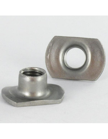 Ecrou Cylindrique à souder M6 2BOSSAGES Extèrieur Inox