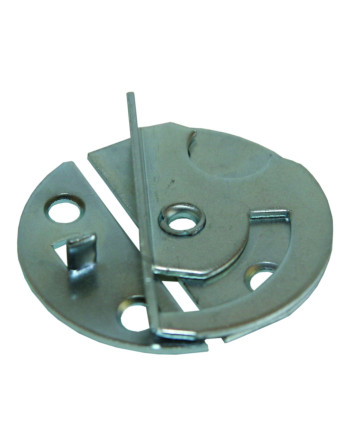 Ferrure de table ronde Diamètre 47 Acier zingué 2 pièces