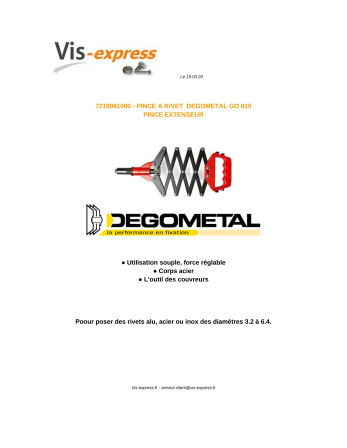 Riveteuse DEGOMETAL GO 810