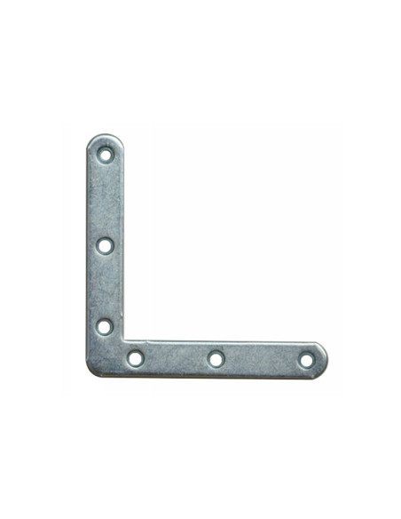1 x Equerre Plate renfort Bout RONDS 70X70X12 Acier zingué