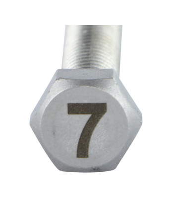Vis métaux Tête hexagonale TH 8X35 Inox A4 Gravure CHIFFRE 7