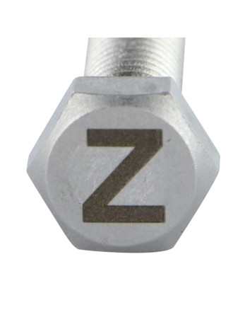 Vis métaux Tête hexagonale TH 8X35 Inox A4 avec gravure de lettre "Z"