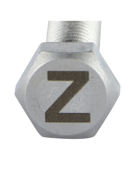 1 x Vis métaux Tête hexagonale TH 8X35 Inox A4 avec gravure de lettre "Z"