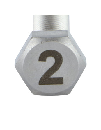 Vis métaux Tête hexagonale TH 8X35 Inox A4 Gravure CHIFFRE 2
