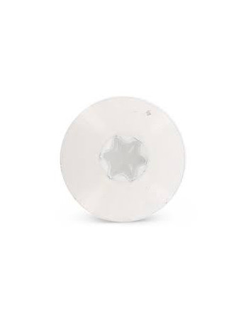 Vis de facade TORX T20 5.5X35 Diamètre de tête: 12.3 Inox A2 RAL9010 blanc pur