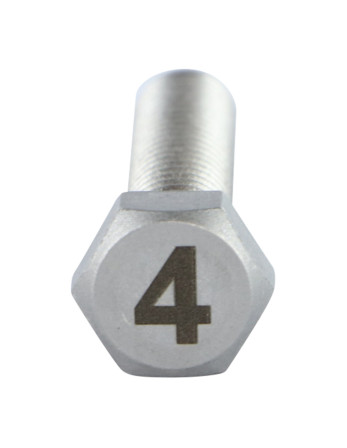 Vis métaux Tête hexagonale TH 8X35 Inox A4 Gravure CHIFFRE 4