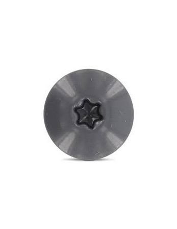 Vis de facade TORX T20 4.8X38 Diamètre de tête: 12.3 Inox A2 RAL7012 gris basalte