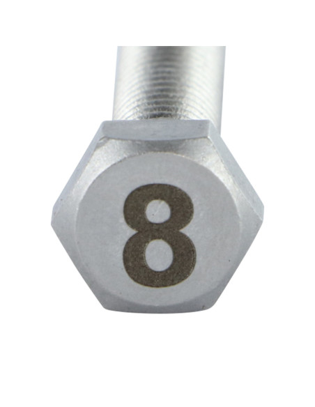 1 x Vis métaux Tête hexagonale TH 8X35 Inox A4 Gravure CHIFFRE 8