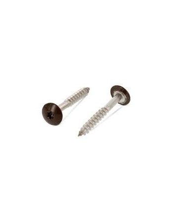 Vis de facade TORX T20 5.5X38 Diamètre de tête: 12.3 Inox A2 RAL8014 brun sepia