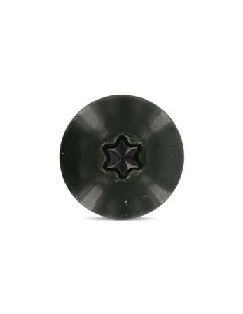 Vis de facade TORX T20 4.8X25 Diamètre de tête: 12.3 Inox A2 RAL6009 vert sapin