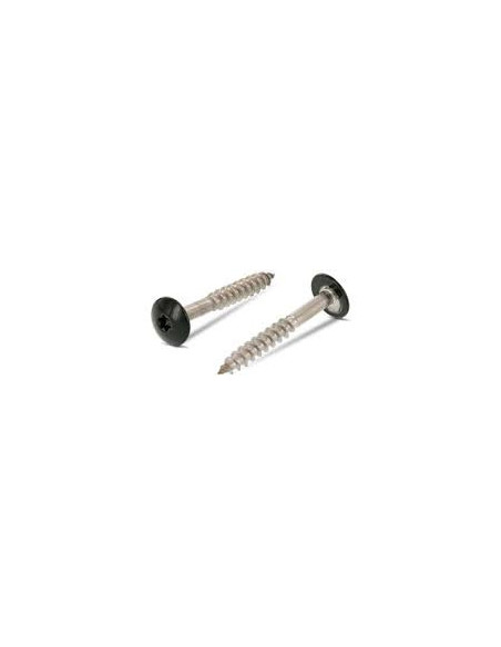 1 x Vis de facade TORX T20 4.8X38 Diamètre de tête: 12.3 Inox A2 RAL6009 vert sapin