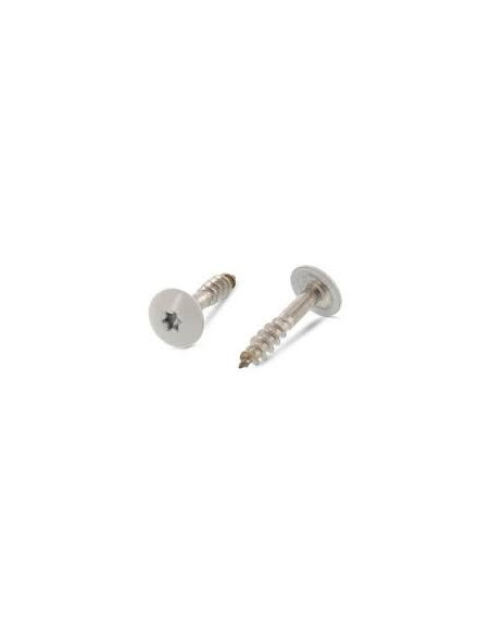 1 x Vis de facade TORX T20 4.8X38 Diamètre de tête: 12.3 Inox A2 RAL7038