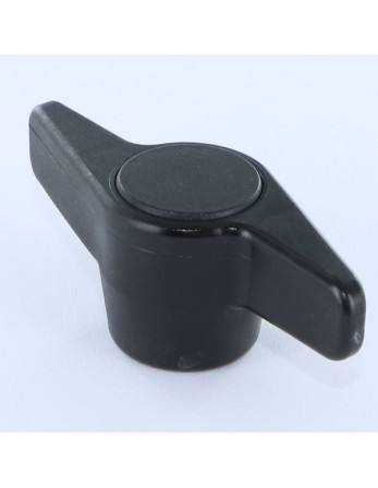 Poignée de serrage femelle nylon noir Insert Inox M5