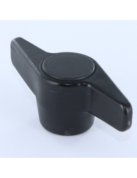 1 x Poignée de serrage femelle nylon noir Insert Acier zingué M6