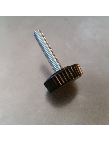 1 x Bout Serrage nylon noir M5X12 Diamètre de tête: 20