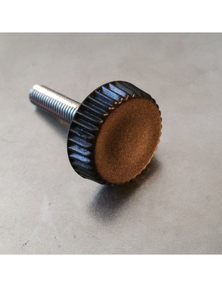 1 x Bout Serrage nylon noir M5X17 Diamètre de tête: 20