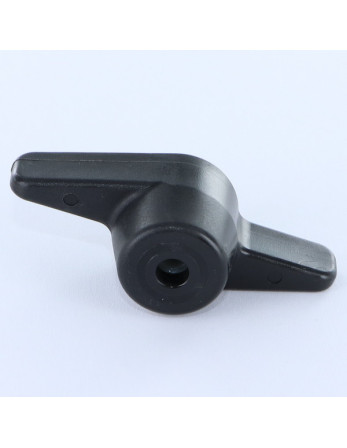 Poignée de serrage femelle nylon noir Insert Acier zingué M5