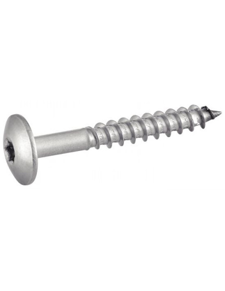 1 x Vis de facade TORX T20 5.5X50 Diamètre de tête: 12.3 Inox A2