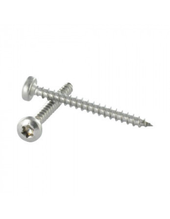 VBA Vis bois agglo Tête ronde TR TORX T25 6X90 Filetée sur 54 Inox A4