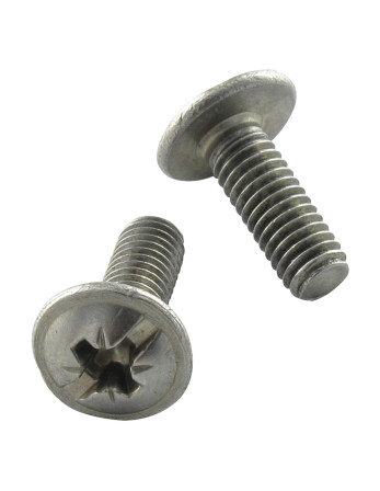 Vis métaux Poelier POZI et fendu 6X20 Inox