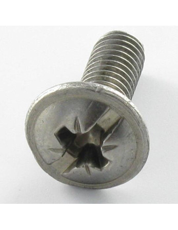 Vis métaux Poelier POZI et fendu 6X16 Inox