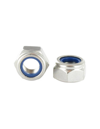 Ecrou frein M8 Pas fin Pas de 100 Inox A2