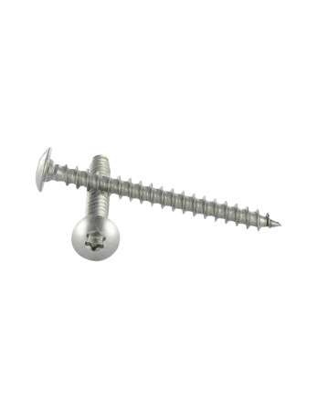 Vis Penture 6X50 Filetée sur 38 TORX T30 Inox A4