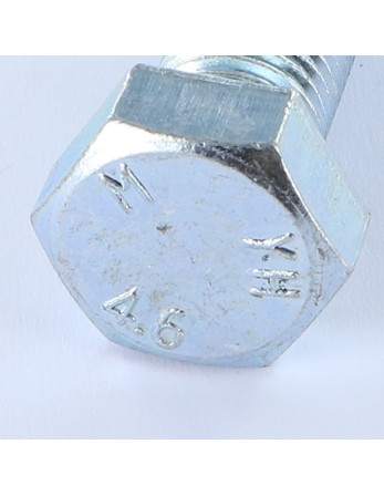 Corps de boulon filetage partiel Tête hexagonale TH M16X40 4.6 Acier zingué