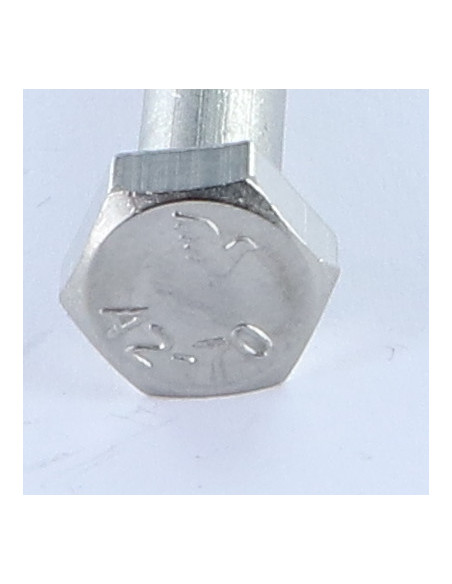 1 x Corps de boulon filetage partiel Inox A2 Tête hexagonale TH M20X100