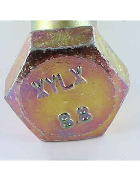 1 x Corps de boulon filetage partiel Tête hexagonale TH M24X160 Classe 8.8 Bichromaté