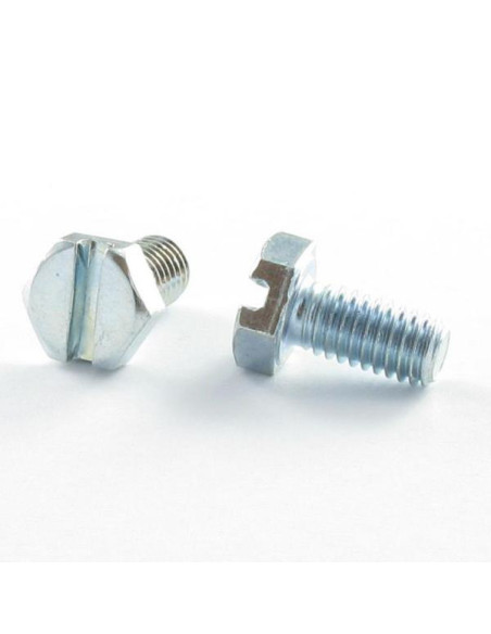 1 x Vis métaux Tête hexagonale TH M3X6 Fendue Acier brut microvis
