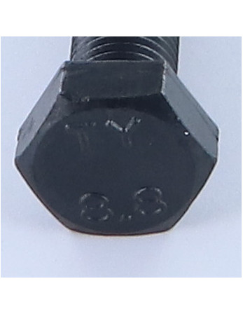Vis métaux Tête hexagonale TH M12X100 Filetage total Classe 8.8 Pas fin Pas de 150 Acier brut